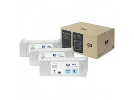 HP 81 3-pack 680-ml Light Cyan Dye Cartridges