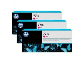 HP 771C 3-pack 775-ml Magenta Designjet Ink Cartridges