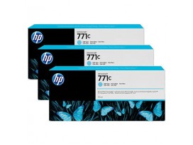 HP 771C 3-pack 775-ml Light Cyan Designjet Ink Cartridges