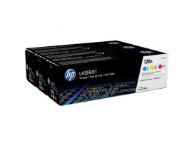 HP 128A CYM Tri-Pack LaserJet Toner Cartridge