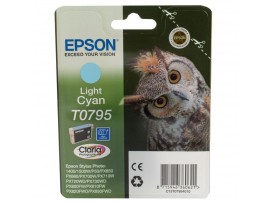 Epson T0795 Light Cyan Ink Cartridge - Retail Pack (untagged) for Stylus Photo 1400, Epson Stylus Photo P50