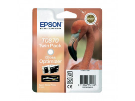 Epson T0870 Gloss Optimizer Ink Cartridge - Twin Pack (untagged) for Stylus Photo R1900