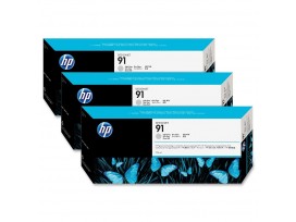 HP 91 3-pack 775-ml Light Gray Ink Cartridges