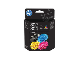 HP 302/304 Tri-color/Black Ink Cartridge 2-Pk