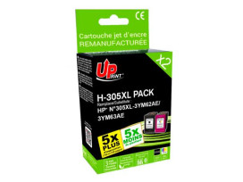 Мастилница UPRINT комплект HP 305XL BK+color , 3YM63AE, 3YM62AE