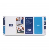 HP 80 Cyan Printhead and Printhead Cleaner