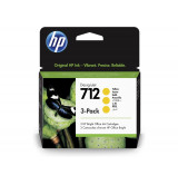 HP 712 Yellow Ink Cartridge 3-Pack