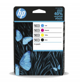 HP 903 CMYK Original Ink Cartridge, 4-Pack
