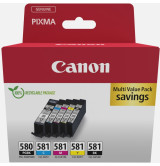 Canon PGI-580/CLI-581 PBK/C/M/Y Pigment + Ink Cartridge Multi Pack