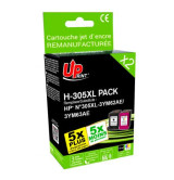 Мастилница UPRINT комплект HP 305XL BK+color , 3YM63AE, 3YM62AE
